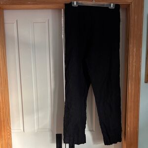 Bryn Walker Black Linen Pants. Size L.